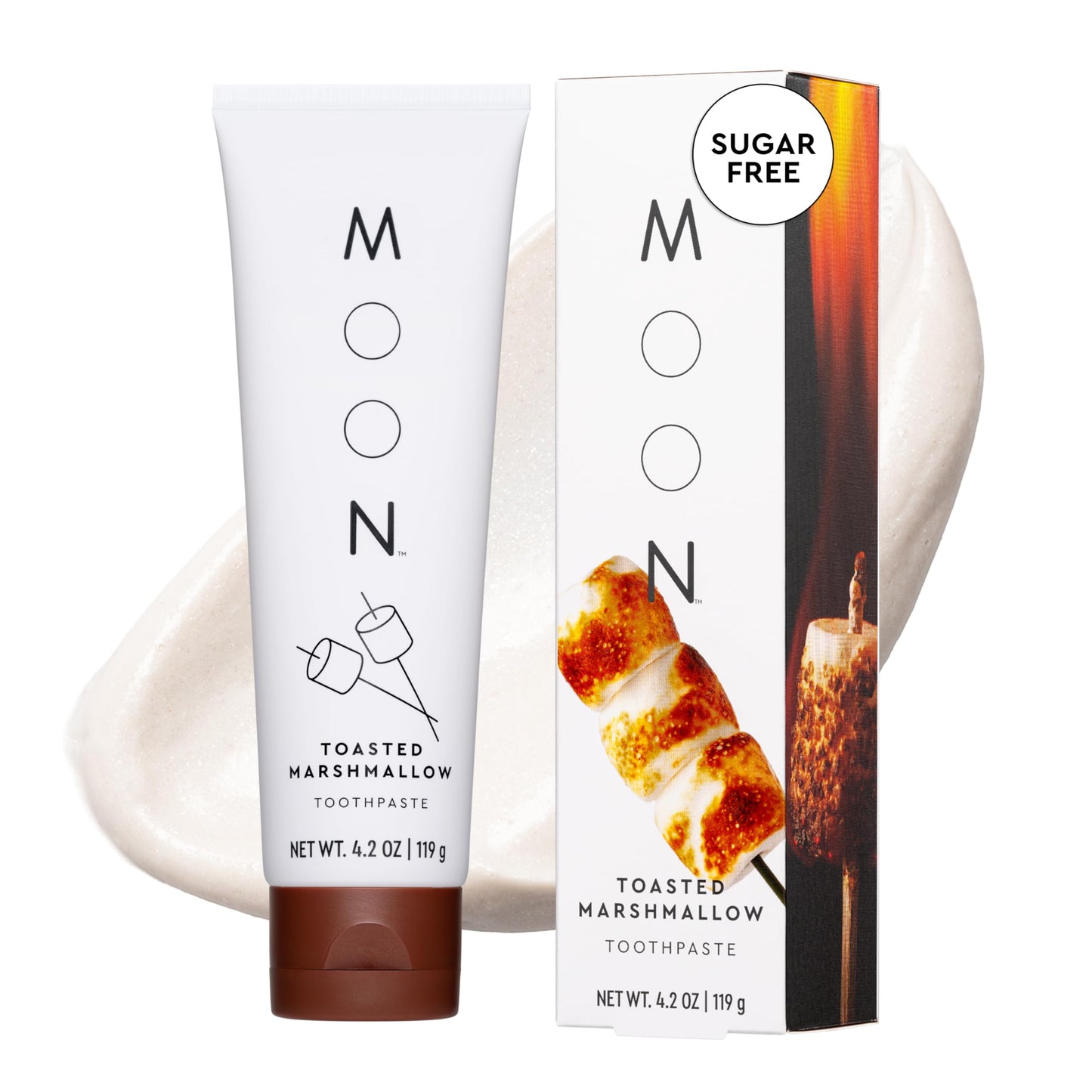 MOON Toasted Marshmallow Toothpaste – Sugar-Free Whitening & Stain Removal
