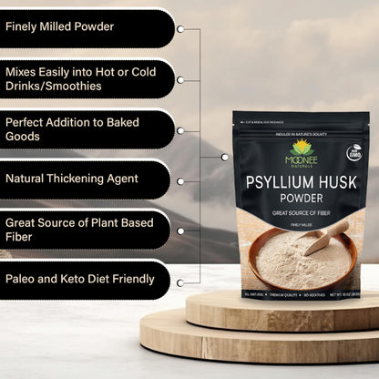 Moonee Naturals Psyllium Husk Powder - 10 oz, Gluten Free, Keto