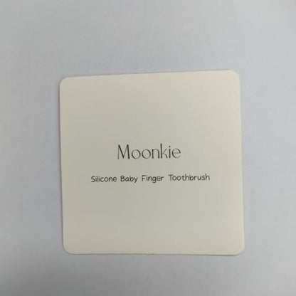 Moonkie Baby Finger Toothbrush Kit – 2 Pcs, 3 Months+, Clay/Ivory