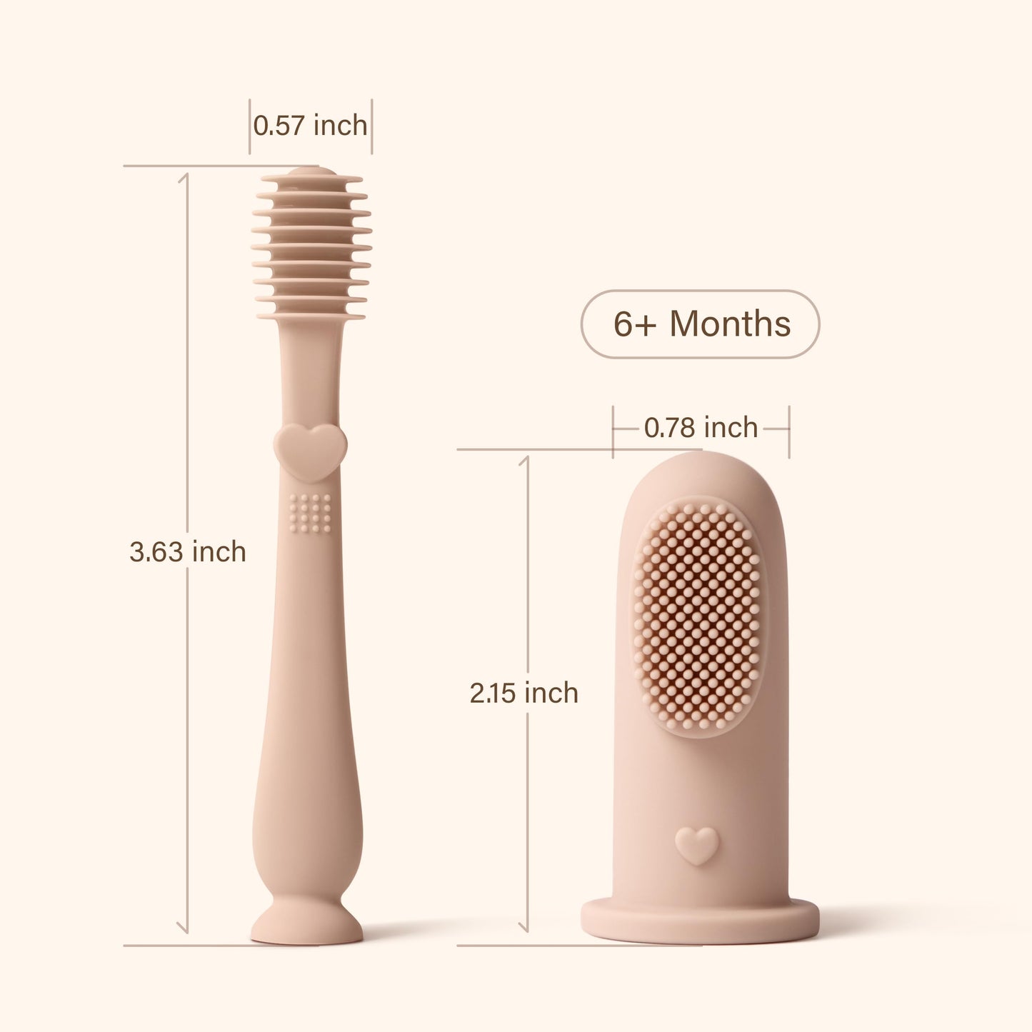 Moonkie Baby Finger Toothbrush & Tongue Cleaner Kit – 2 Pcs (Cloud) for 3+ Months