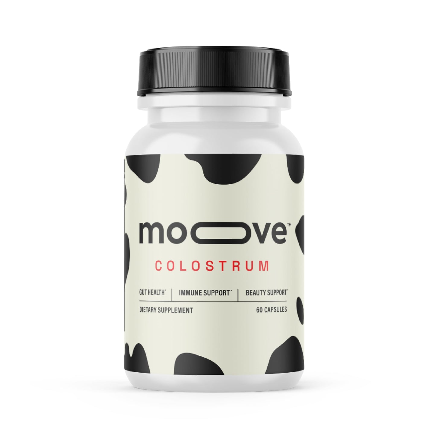 MOOVE Bovine Colostrum Capsules 1,000mg – Grass-Fed Dutch Cows | Immune & Gut Support | 60ct