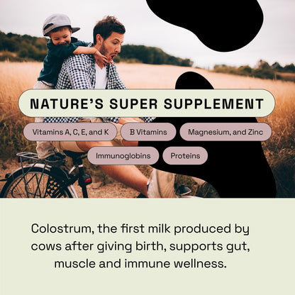 MOOVE Bovine Colostrum Capsules 1000mg – Grass-Fed Dutch Cows | Immune & Gut Support
