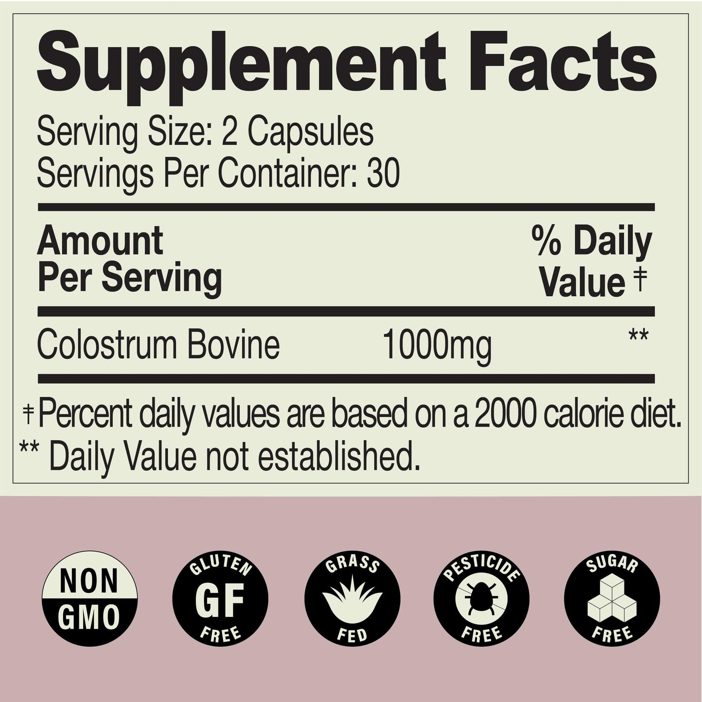 MOOVE Bovine Colostrum Capsules 1,000mg – Grass-Fed Dutch Cows | Immune & Gut Support | 60ct