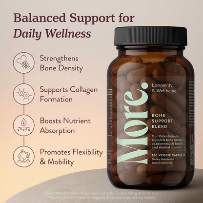 More. Longevity Calcium & Bone Health Supplement – D3, K2 MK7
