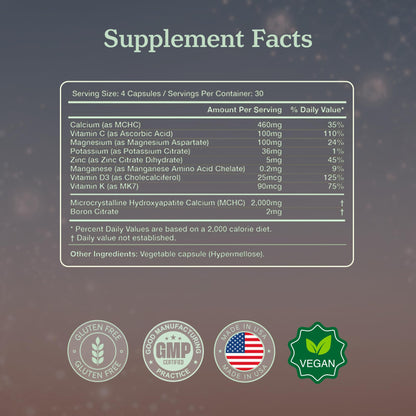 More. Longevity Calcium & Bone Health Supplement – D3, K2 MK7