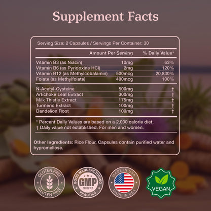 More. Longevity & Wellbeing Liver Support & Cleanse – Potent Extract-Based Formula with Antioxidants and Amino Acids – Liver Health & Digestive Balance – 60 Capsules (Made in USA)