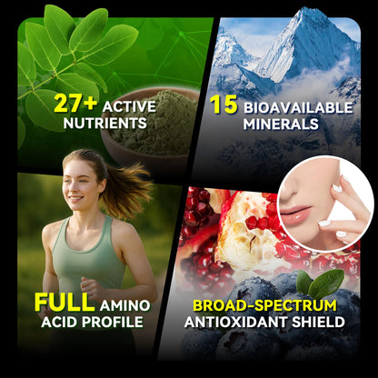 Moringa 1000mg Capsules – 10:1 Leaf Extract | Energy, Immunity & Gut Health