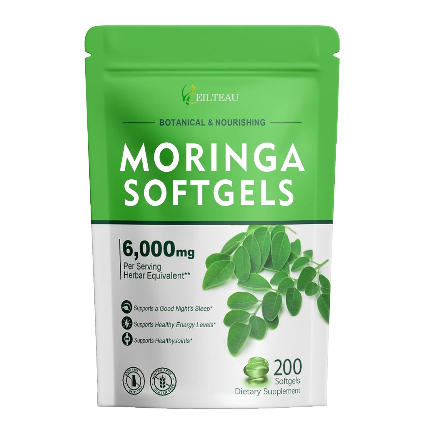 Moringa Capsules 200 Softgels | Pure Moringa Leaf Extracts, Energy, Skin & Gut Health, Rich in Antioxidants, Essential Vitamins & Amino Acids (1)