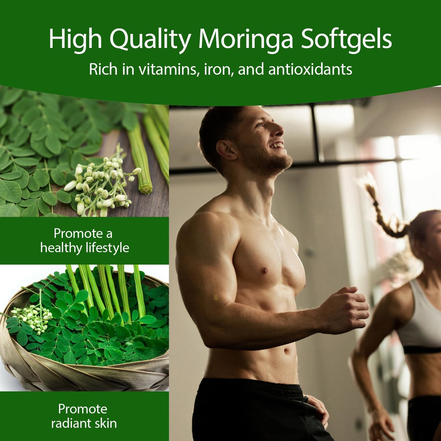 Moringa Capsules 200 Softgels | Pure Moringa Leaf Extracts, Energy, Skin & Gut Health, Rich in Antioxidants, Essential Vitamins & Amino Acids (1)