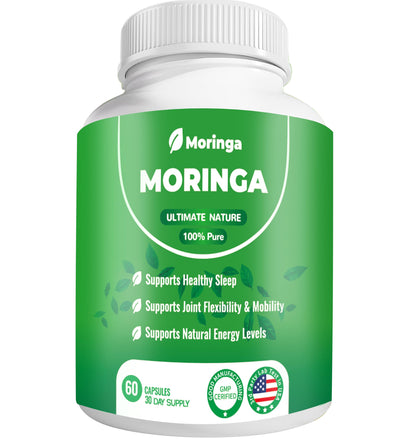 Moringa Capsules 800mg – Pure Moringa Powder Supplement (60 Capsules)