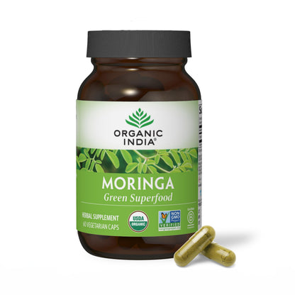 Organic India Moringa Capsules Organic – Moringa Leaf Veg Capsules