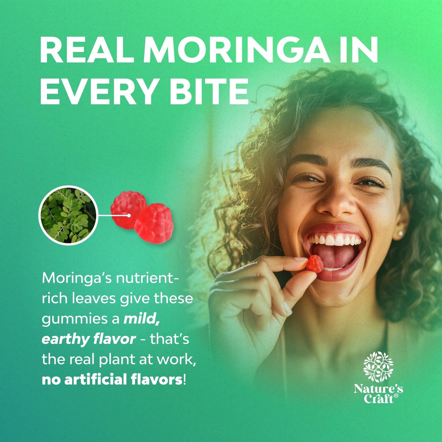 Extra Strength Moringa Gummies for Women – 10:1 Extract | Vegan Non-GMO