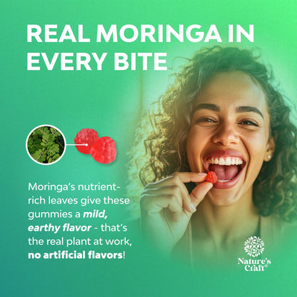 Extra Strength Moringa Gummies for Women – 10:1 Extract | Vegan Non-GMO
