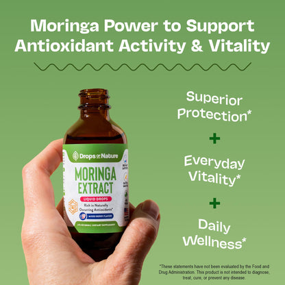 Moringa Liquid Drops – Vegan, Gluten Free (60 mL) – Mixed Berry