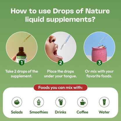 Moringa Liquid Drops – Vegan, Gluten Free (60 mL) – Mixed Berry