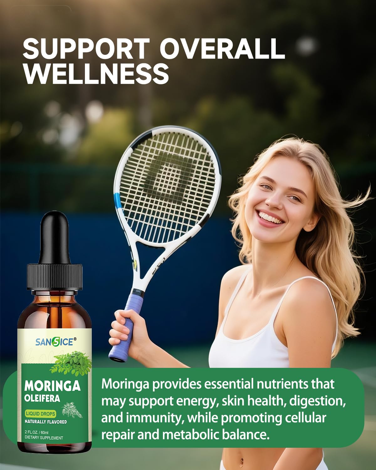 Organic Moringa Liquid Drops – High Absorption (2 fl oz) | Non-GMO, Gluten Free, Immune & Metabolism Support