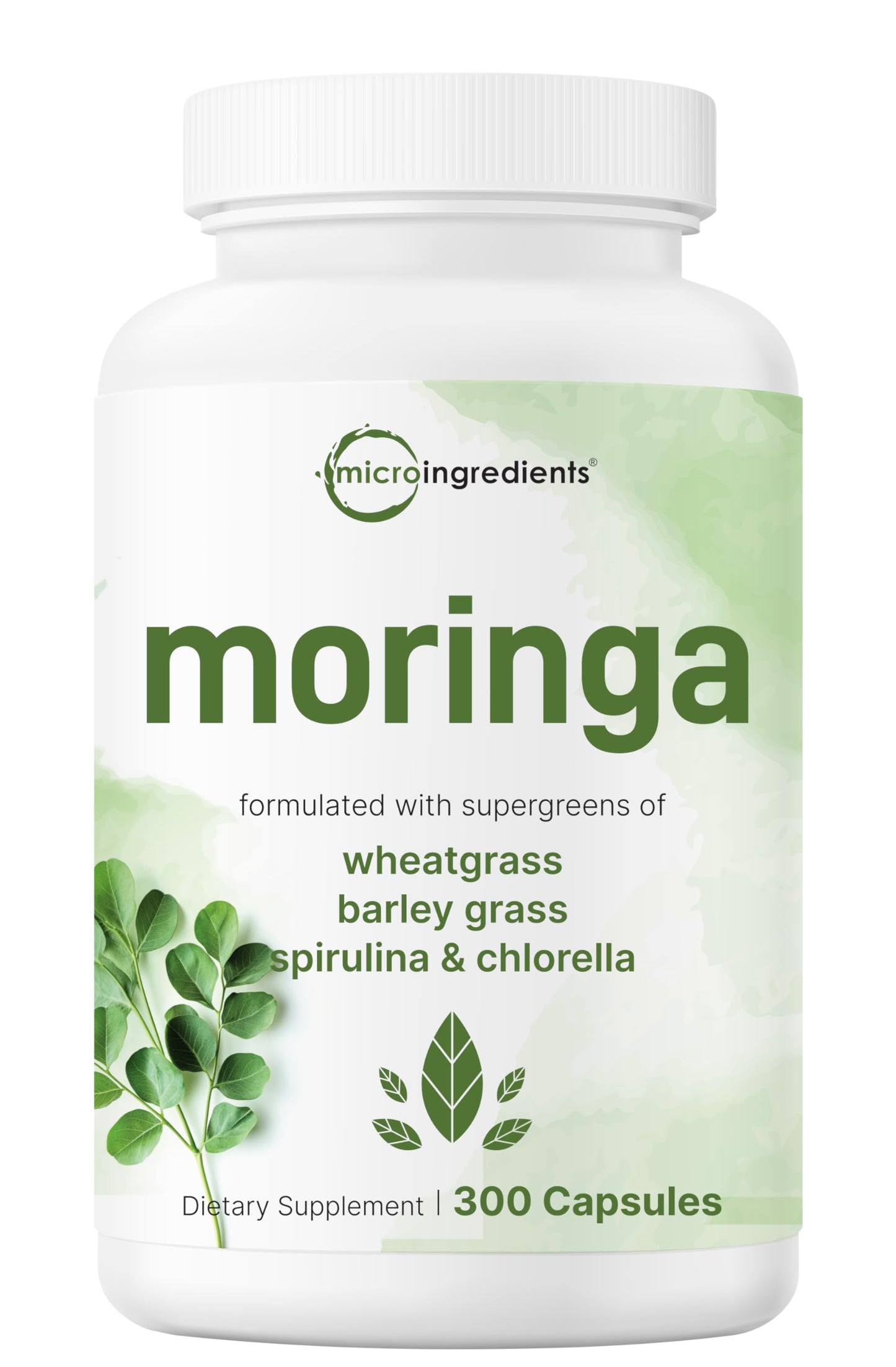 Micro Ingredients Moringa Oleifera 300 Capsules | Immune Support & Energy | Non-GMO