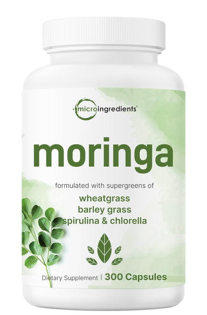 Micro Ingredients Moringa Oleifera 300 Capsules | Immune Support & Energy | Non-GMO