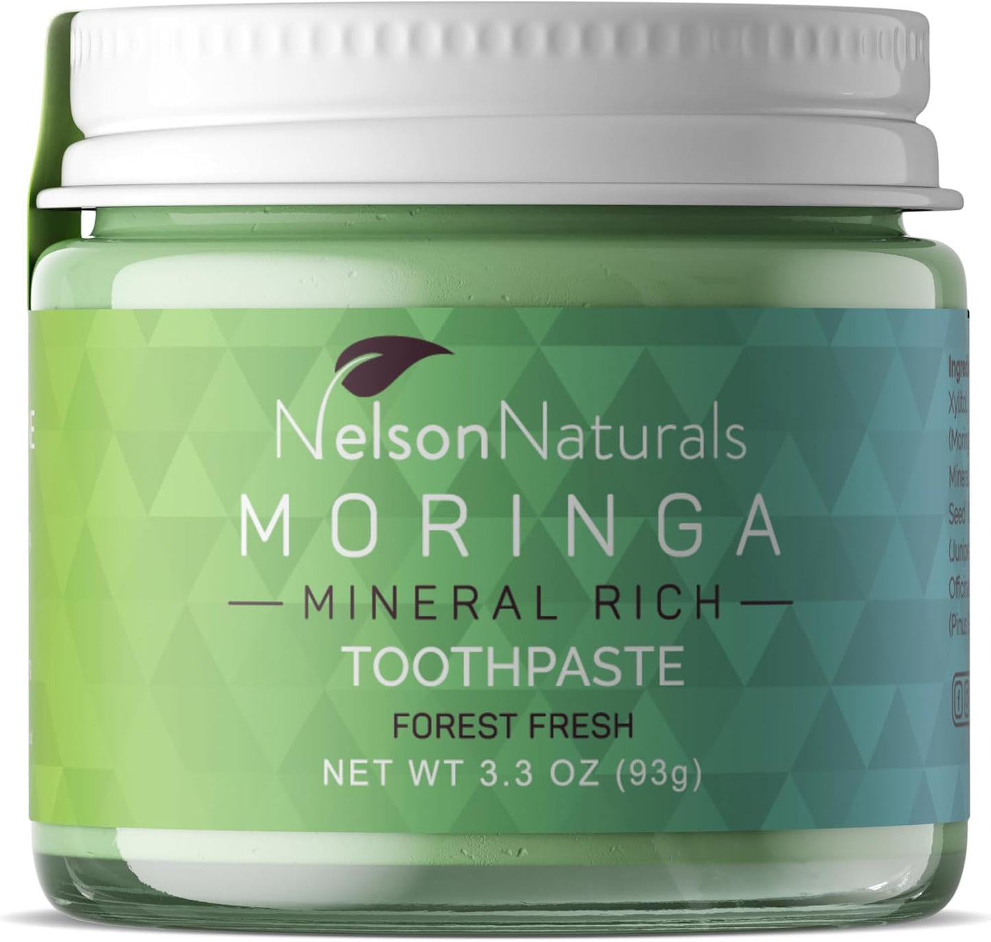 Moringa Mineral Rich Fluoride Free Toothpaste 3.3 oz | Zero Waste & Alkalizing