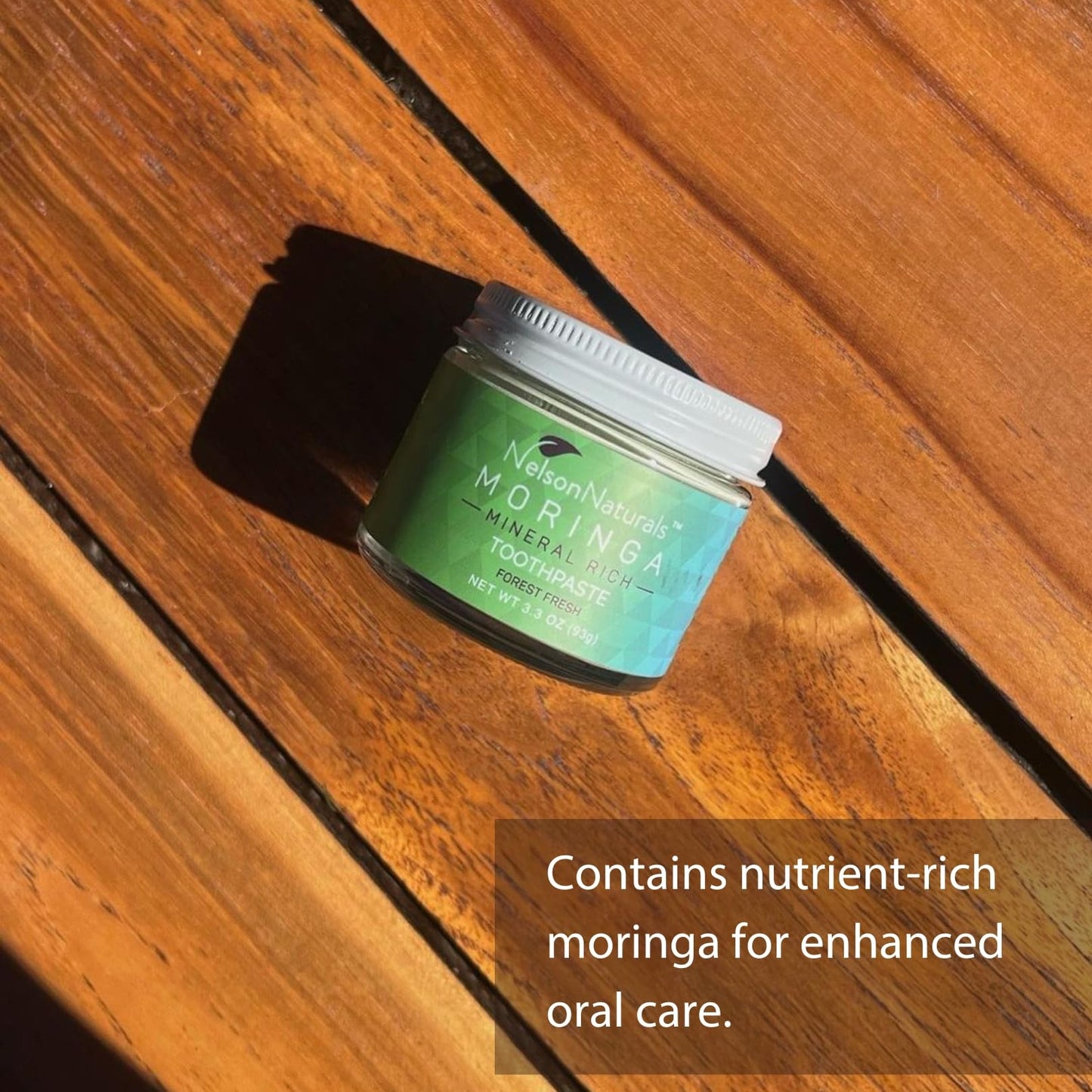 Moringa Mineral Rich Fluoride Free Toothpaste 3.3 oz | Zero Waste & Alkalizing