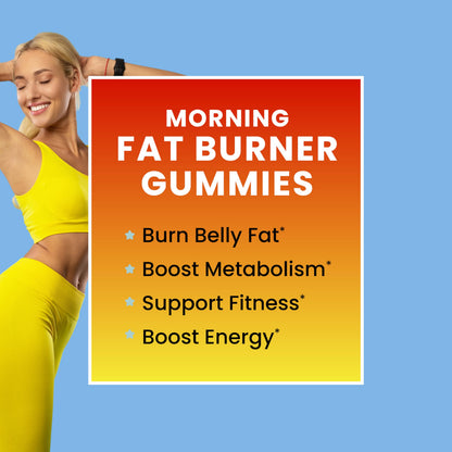 Morning Fat Burner Gummies – Weight Loss for Women & Men | Metabolism & Appetite Control | 60 Gummies