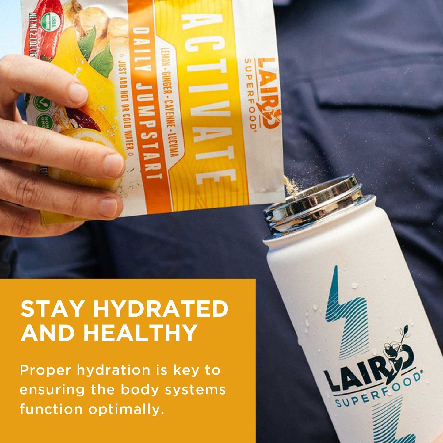 Laird Superfood Morning Jumpstart Powder Drink Supplement – Lemon, Lucuma, Ginger & Cayenne, Organic, 2.7 oz (Pack of 1)