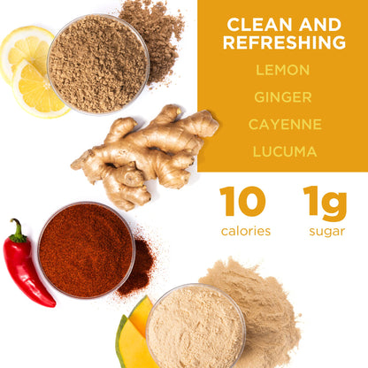 Laird Superfood Morning Jumpstart Powder Drink Supplement – Lemon, Lucuma, Ginger & Cayenne, Organic, 2.7 oz (Pack of 1)