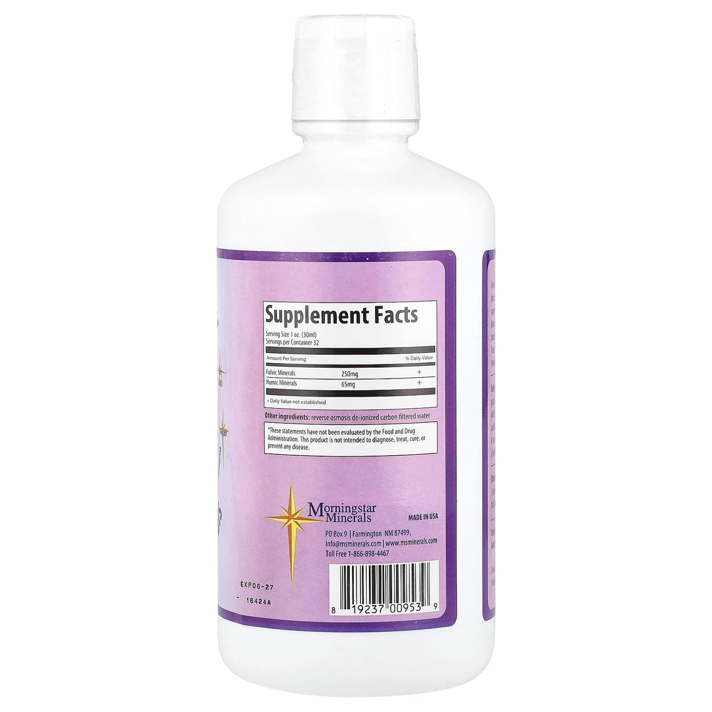 Morningstar Minerals Inner Vitality – Fulvic/Humic Minerals, 32 oz (946 ml)
