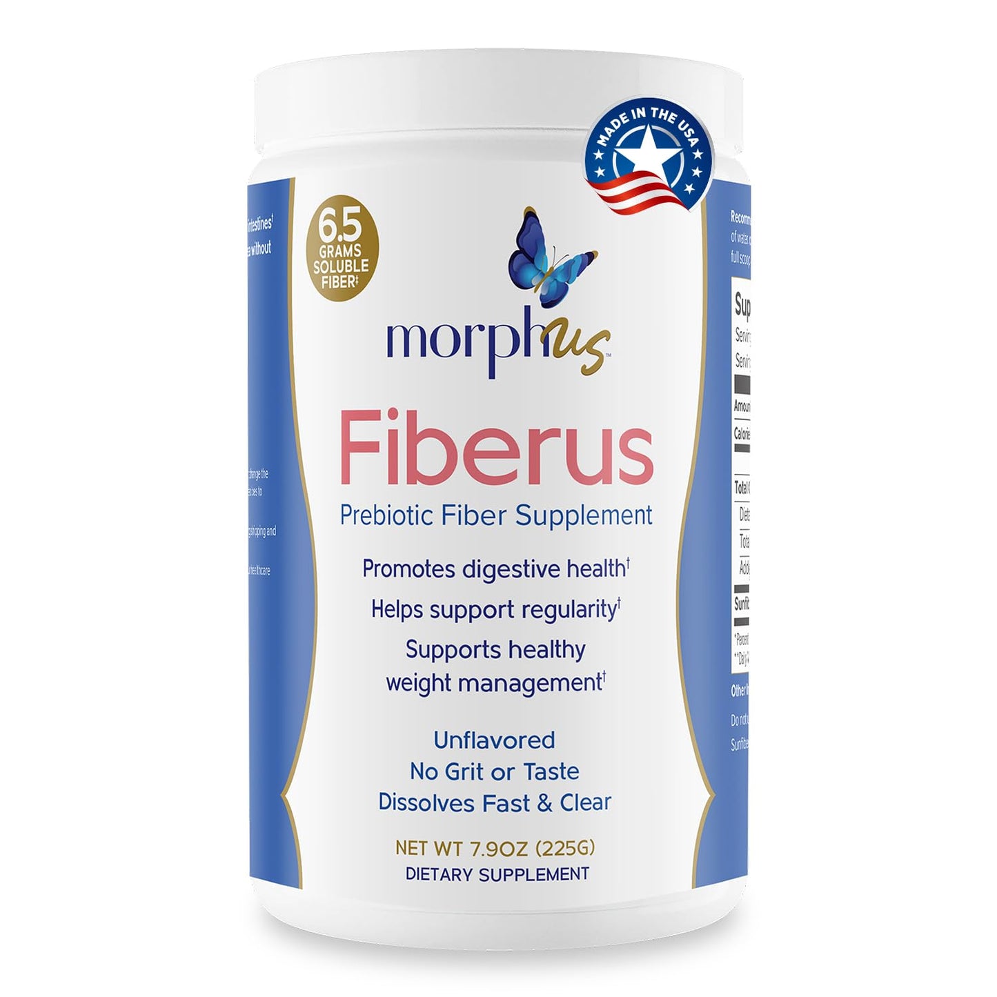 MORPHUS Fiberus Prebiotic Fiber Powder – Flavorless, Women's Gut Health & Regularity