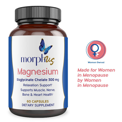 Morphus Magnesium Bisglycinate Chelate 300mg – 60 Capsules | Sleep, De-Stress & Muscle Support