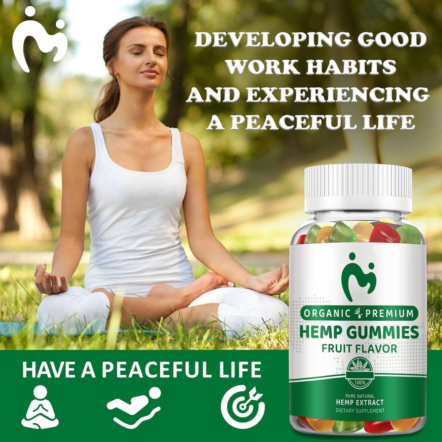 (2 Pack) Hemp Gummies - Pain, Sleep & Anxiety Relief | Organic Hemp Extract