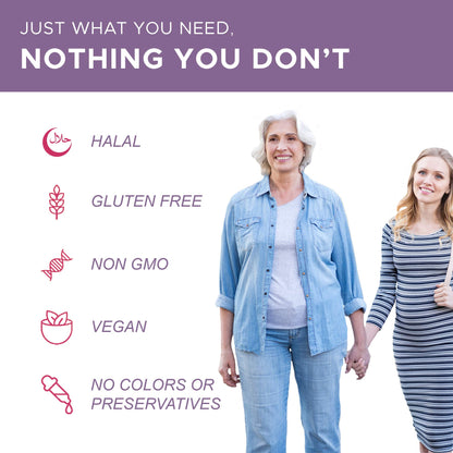Noor Vitamins Halal Vegan Women's Multivitamin – Once Daily, 2-Month Supply