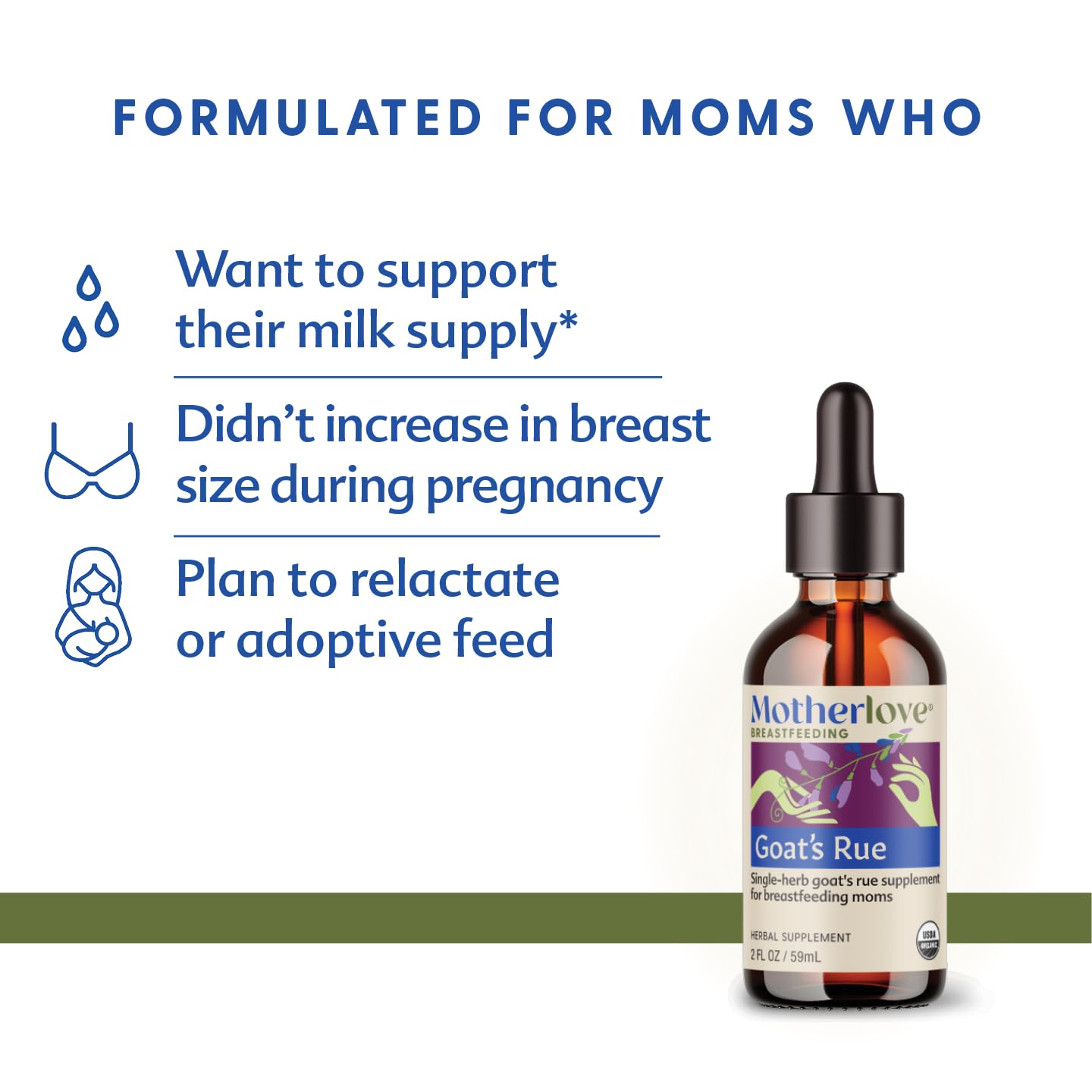 Motherlove Goat’s Rue 2 oz Tincture – Lactation Support, Organic, Vegan