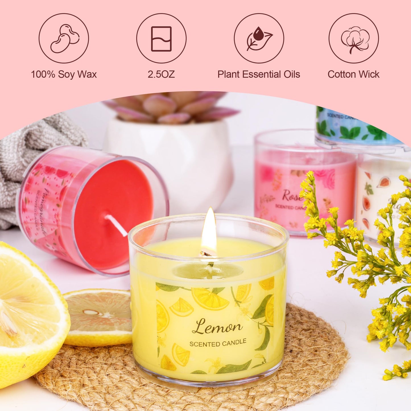 Scented Candles for Home - 12 Pack Soy Candles Gift Set for Women | Mother's Day & Holidays