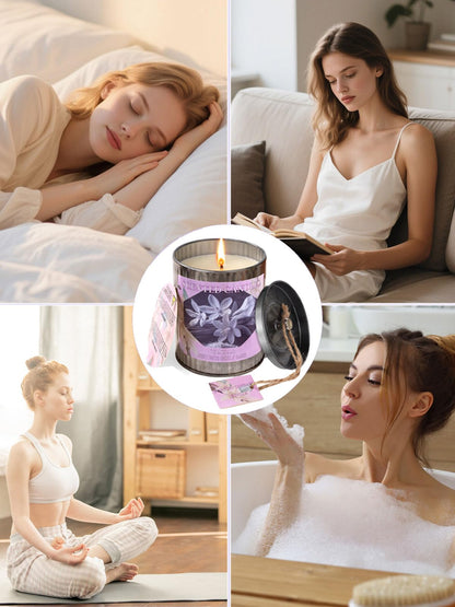 Scented Candles for Home | 8oz Vanilla Soy Candle, 50H Burn, Gift Box