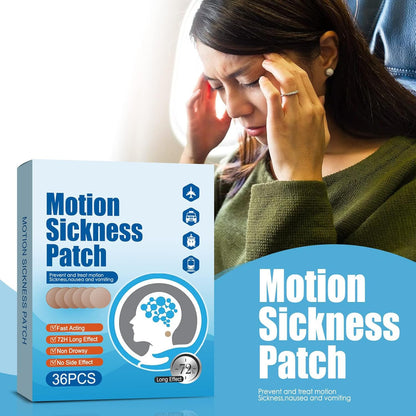 Motion Sickness Patches 36 Count — Non-Drowsy, Fast-Acting Travel Patches