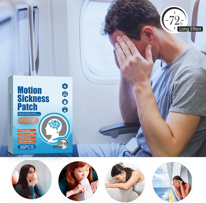 Motion Sickness Patches 36 Count — Non-Drowsy, Fast-Acting Travel Patches