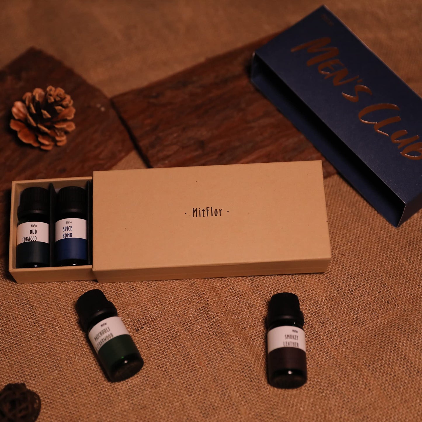 MitFlor Men's Club Fragrance Gift Set – 6x 10ml Premium Fragrance Oils for Diffusers, Candles & Soaps