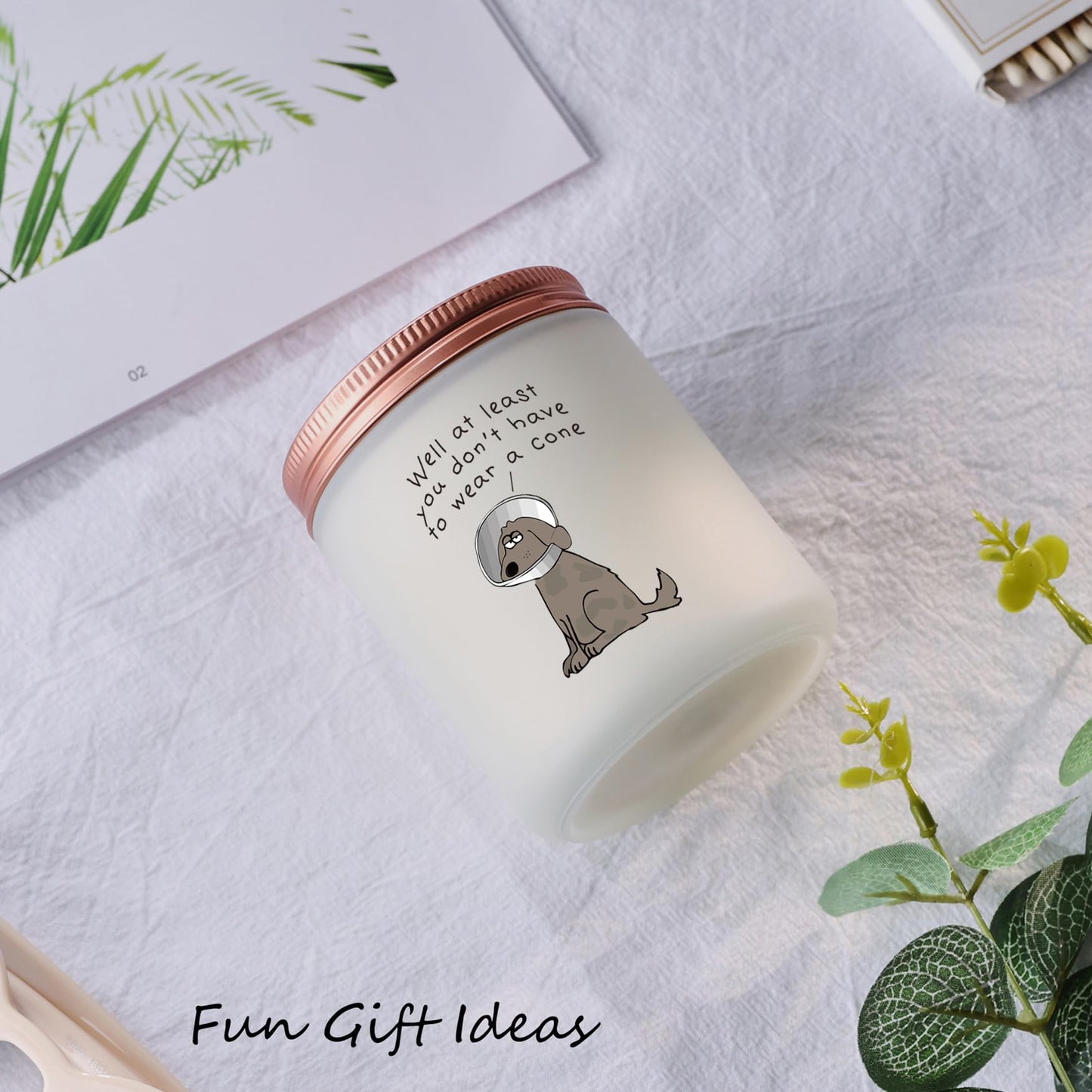 MOTVZC Lavander Scented Candles | Get Well Gifts for Women & Men | Funny Recovery Candle for Dog Lovers