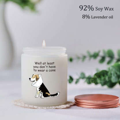 MOTVZC Get Well Soon Lavender Candle – Funny Recovery Gift for Women, Men, Dog Lovers
