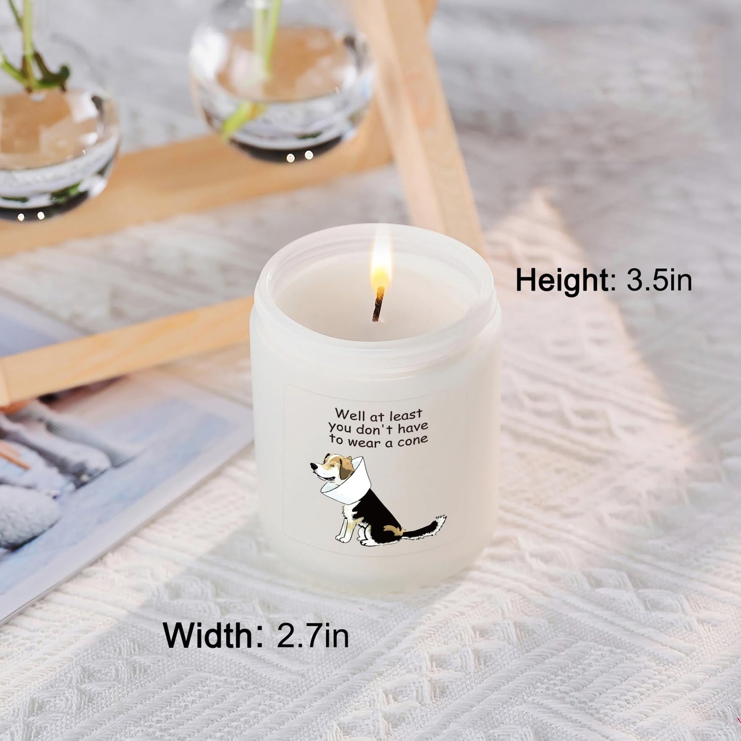 MOTVZC Get Well Soon Lavender Candle – Funny Recovery Gift for Women, Men, Dog Lovers