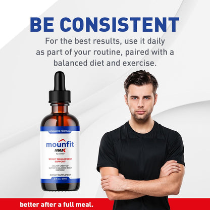 (2 Pack) Mounfit Drops Max – Official Moun Fit Drops Max Liquid Supplement, Maximum Strength