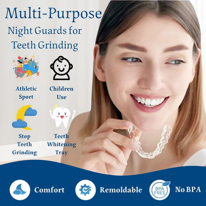 Mouth Guard for Clenching Teeth at Night - 4 Pcs Night Guards for Teeth Grinding