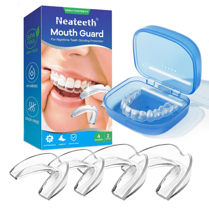 Mouth Guard for Teeth Grinding at Night – Pack of 4 with 2 Sizes