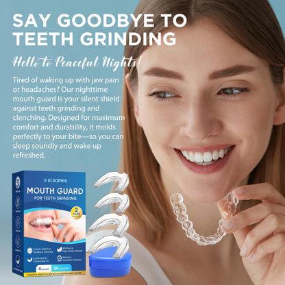 Night Guard for Teeth Grinding – Custom-Fit Mouth Guard for Clenching (4 Pack) + 20 Cleansing Tablets