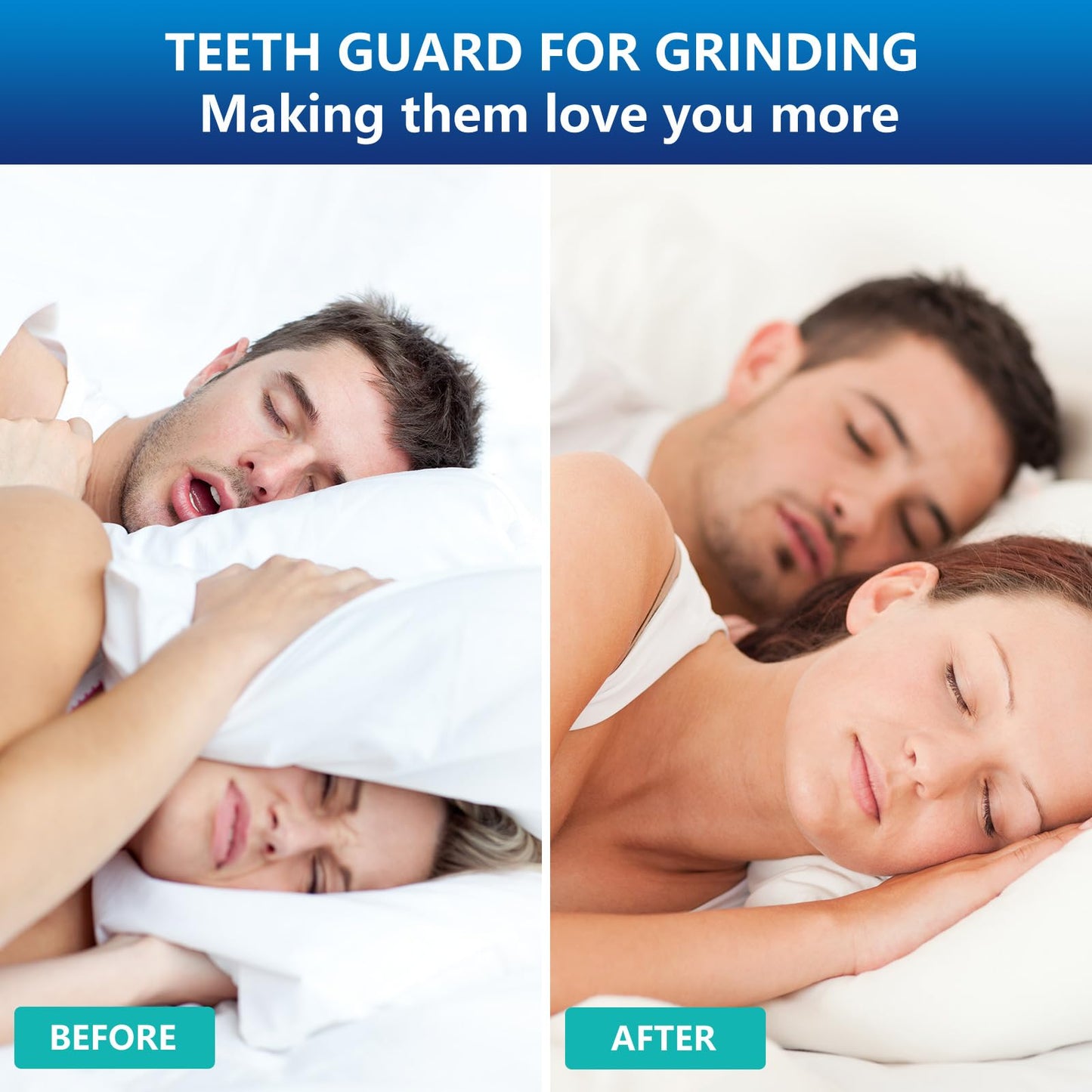 Mouth Guard for Teeth Grinding at Night – Bruxism Night Guard (8 Pack) with 12 Cleaning Tablets