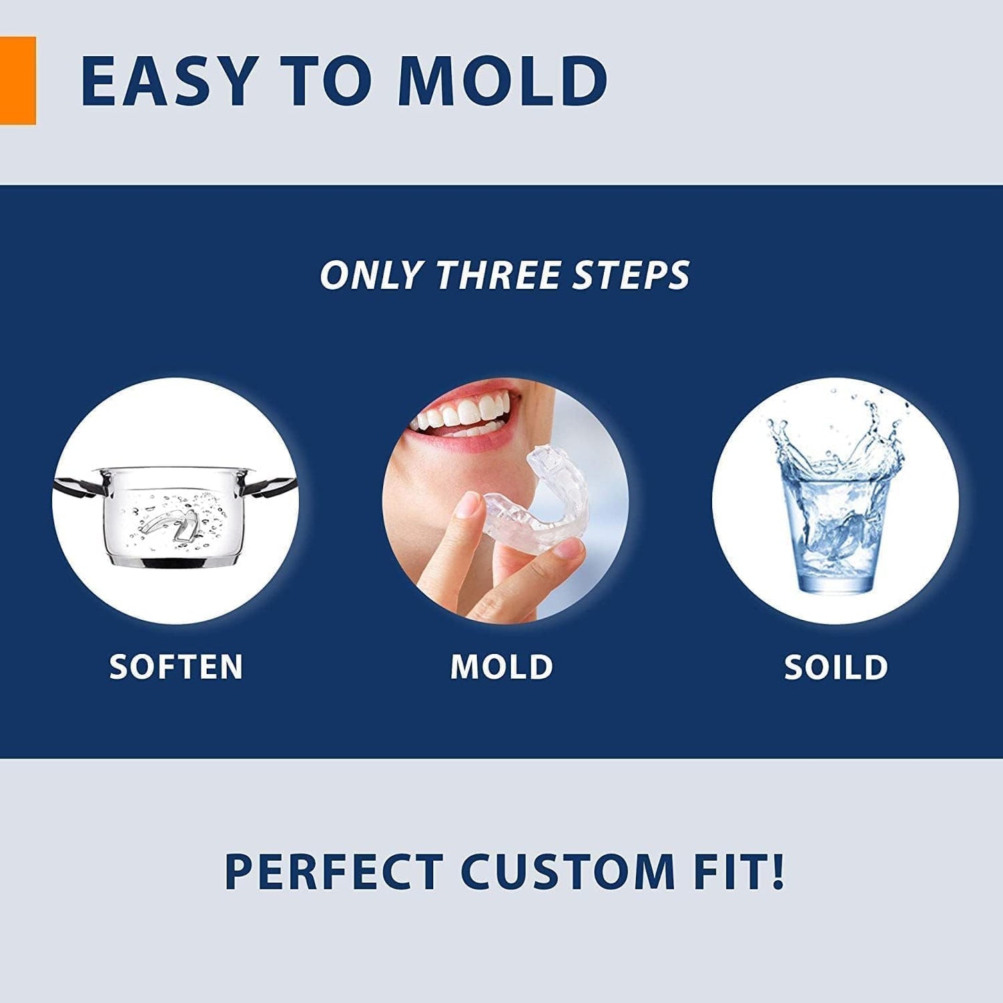 Moldable Mouth Guard for Teeth Grinding at Night – Custom Dental Guard (4-Pack) + 12 Tablets