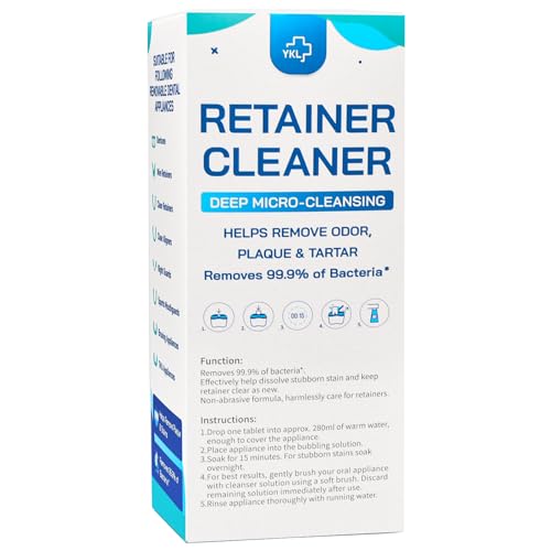 Retainer & Denture Cleaner Kit - 120 Tablets | Mouth Night Guard Case
