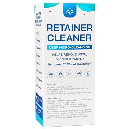 Retainer & Denture Cleaner Kit - 120 Tablets | Mouth Night Guard Case