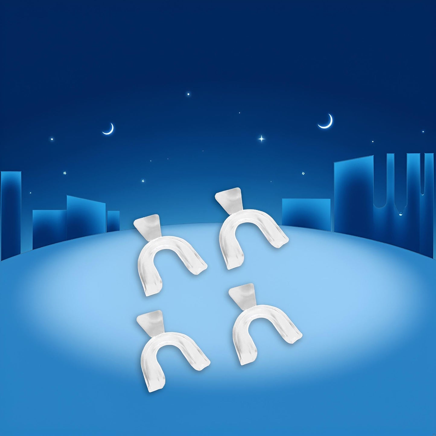 4Pcs Silicone Transparent Mouth Guards – Comfortable Night & Sports Guard for Bruxism
